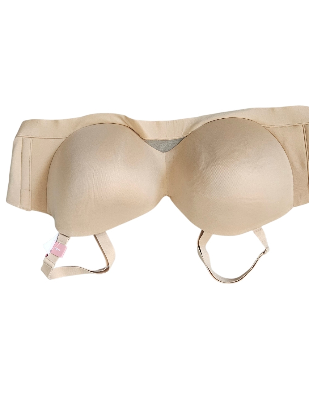 NWT Cacique Lightly Lined Multiple Way Strapless Nude Bra Size 44D